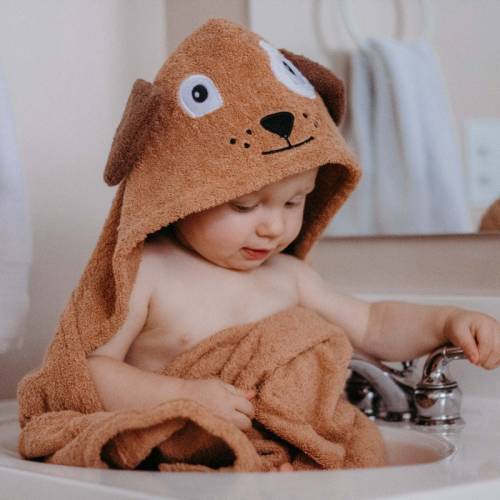 Dog Hooded Baby Towel: 100% Cotton, Fits 2-8 Years