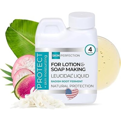 Skin Perfection Leucidal Liquid - Natural Preservative for Lotion Making - DIY Lotion Making Supplies Natural Preservatives for Cosmetics & Compatible with Lotion-Making Serums - 4oz