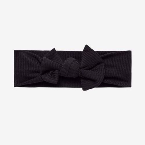Infant Black Rib Headwrap - Posh Peanut