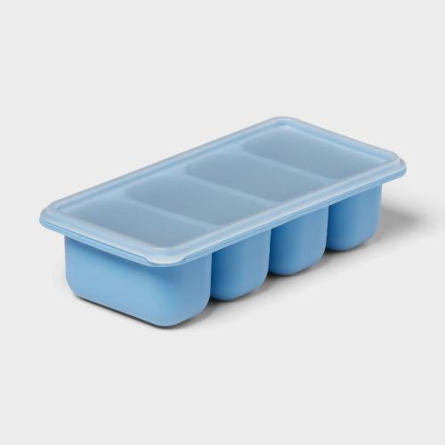 1c Silicone Freezer Mold with Lid Blue - Room Essentials™
