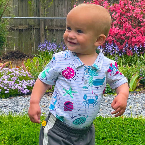 &quot;Fibonacci Summer&quot; Math in Nature Infant Polo Shirt with Snapsuit