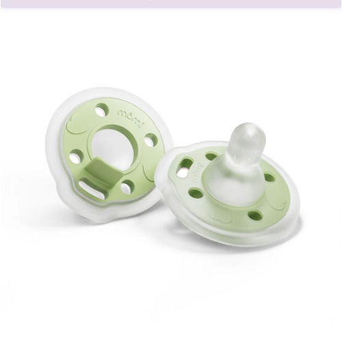 breast-like pacifier 0-6mo 2-set - pistachio | mōmi