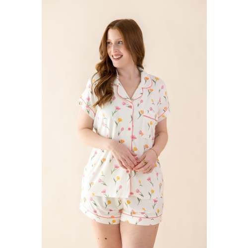 Women's Short Sleeve Pajama Set in Tulip