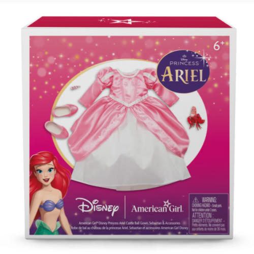 American Girl® Disney Princess Ariel Castle Ball Gown, Sebastian & Accessories for 18-inch Dolls