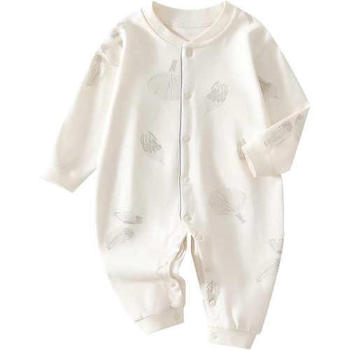 100% Organic Cotton Soft 3-24 Months Unisex Footless Newborn Baby Sleepers Pajamas Romper Boys Girls Long Sleeve