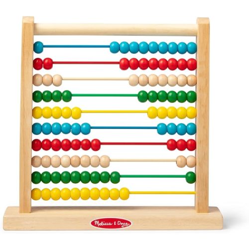 Melissa & Doug Abacus - Classic Wooden Educational Counting Toy With 100 Beads