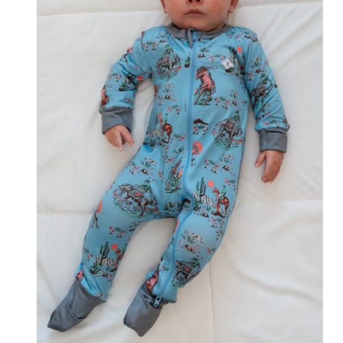 Baby Zip Up - Cowboy Up - Blue – BURLEBO