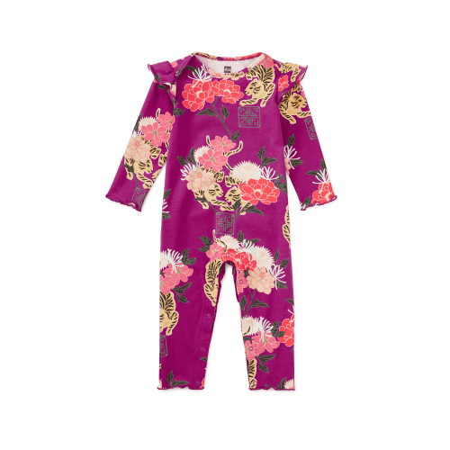 Ruffle Shoulder Baby Romper