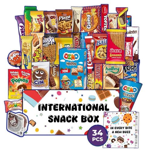 International Snack Box | Universal Yums | 34+ Snacks From Around The World | Foreign Snacks Offering Unique Experience for Adults and Kids