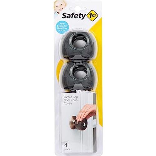 Safety 1st Parent Grip Door Knob Covers, Grey/Charcoal, 4 Count (Pack of 1)