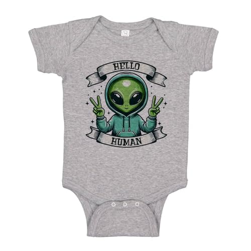 TATY Kids Hello Human Alien Baby Infant Bodysuit