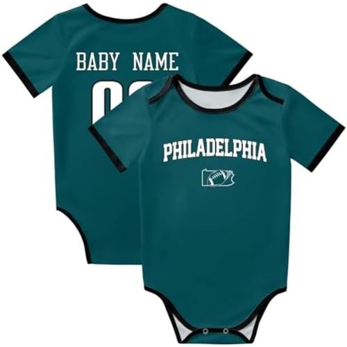 KREDE Baby Clothes Unisex Bodysuit Personalized Custom Baby Name Number for Baby Boy Girl