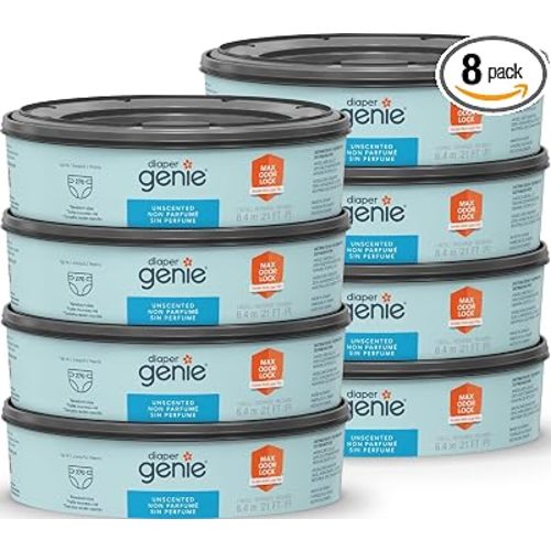 Diaper Genie Bags Refills 270 Count (Pack of 8) with Max Odor Lock | Holds Up to 2160 Newborn Diapers