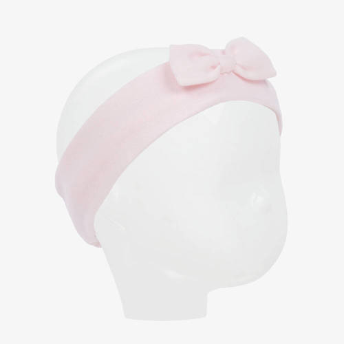 Emile et Rose - Baby Girls Pale Pink Cotton Bow Headband | Childrensalon