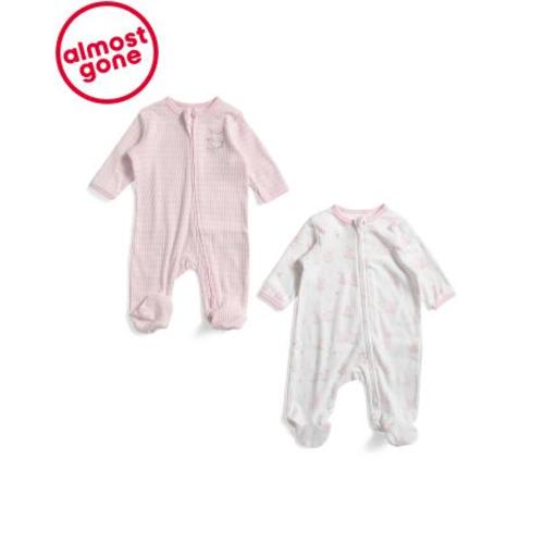 Newborn Girls 2pk Cuddly Bunnies Bodysuits | Kids & Baby | TJ Maxx