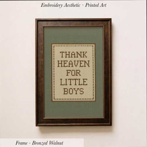 Thank Heaven For Little Boys Print ∙ Vintage Nursery Wall Art ∙ 1955