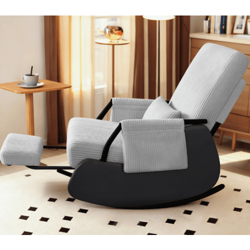Primy, Nursery Rocking Chair, RRK150, Upholstered Glider Recliner