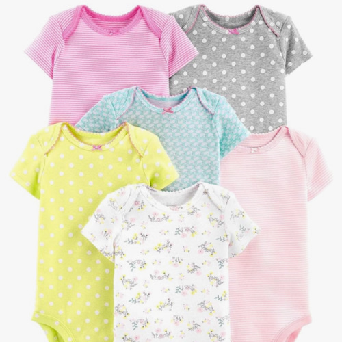Simple Joys by Carter's Baby-Girls 6-Pack Short-Sleeve Bodysuit