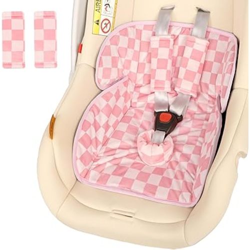 Piddle Pads Carseat, Soft and Warm Car Seat Protector, Toddler Car Seat Protector for Potty Training, Washable Carseat Potty Training Cover, Waterproof Baby Piddle Pad Car Seat Liner, Pink