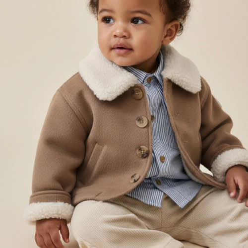 Teddy-Lined Jacket - Walnut – Petit Filippe