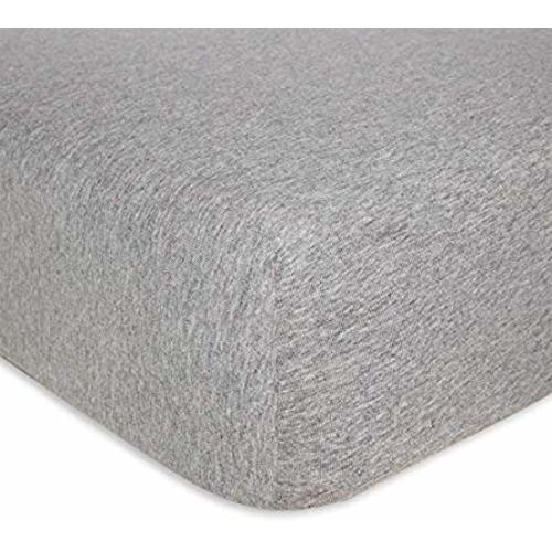 Burt's Bees Baby - Fitted Crib Sheet, Solid Color, 100% Organic Cotton Crib Sheet for Standard Crib and Toddler Mattresses (Heather Grey)
