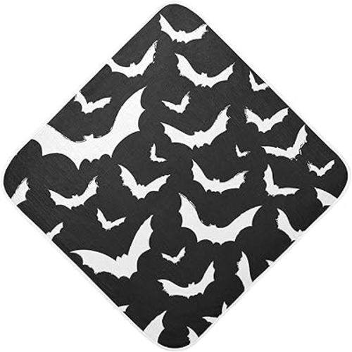 Bat Baby Hooded Towel, Ultra Soft Absorbent Cotton Baby Bath Towel for Newborn Toddler Boys Girls, 30 x 30 Inch
