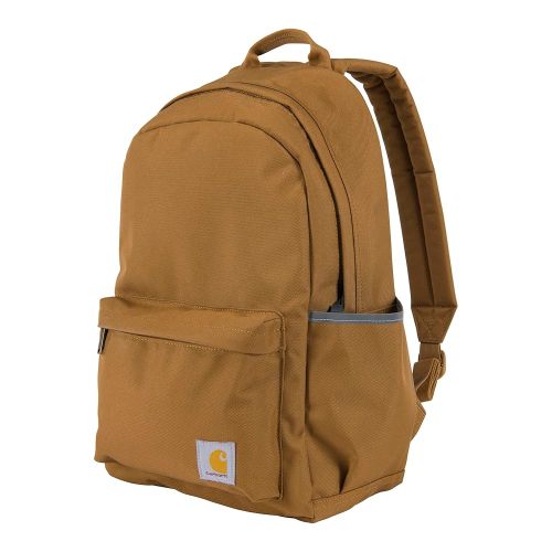 Carhartt 21L Classic Laptop Backpack, Water-Resistant Pack W/ 15" Laptop Sleeve and Organizational Compartments, PFAS Free, Carhartt Brown