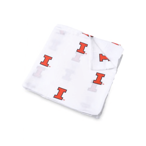 Fighting Illini Muslin Swaddle Blanket