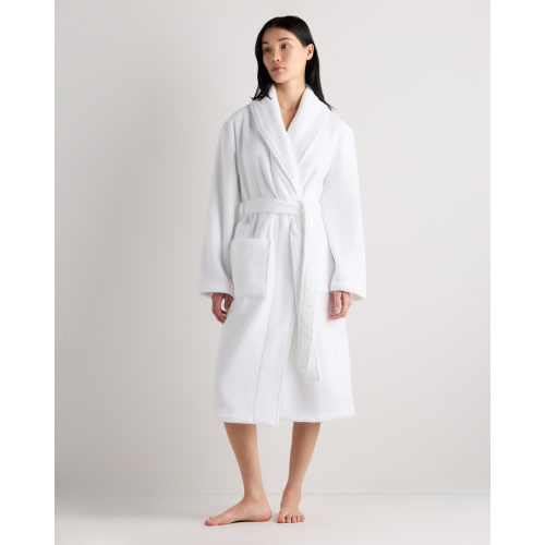 Turkish Cotton Terry Robe in Heather Brown