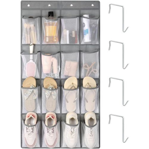 F-color Over the Door Organizer for Cruise - 16-Pocket Hanging Organizer | Tool-Free Mount with 4 Metal Hooks, See-Through Mesh Pockets, Lightweight & Foldable, Space-Saving for Travel and Daily Use