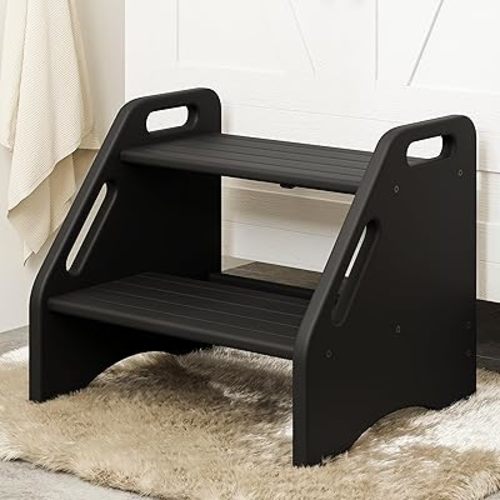 Wooden Step Stool (Black)