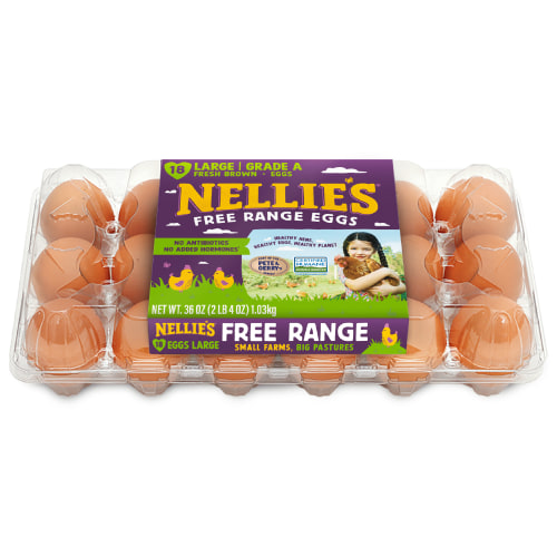 Nellie's Free-Range Large Brown Eggs, 18 Count