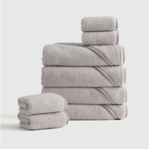 Organic Turkish Cotton Baby Bath Bundle 8-Pack in Light Grey