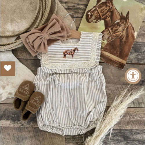 The Good Horse Mocha Striped Lace Romper/Dress – theFRINGEDpineapple