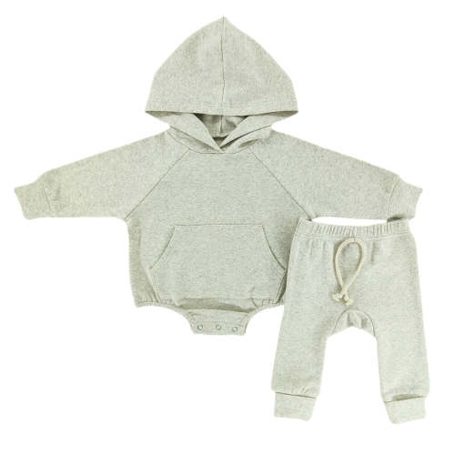 Oat Hoodie Romper Set