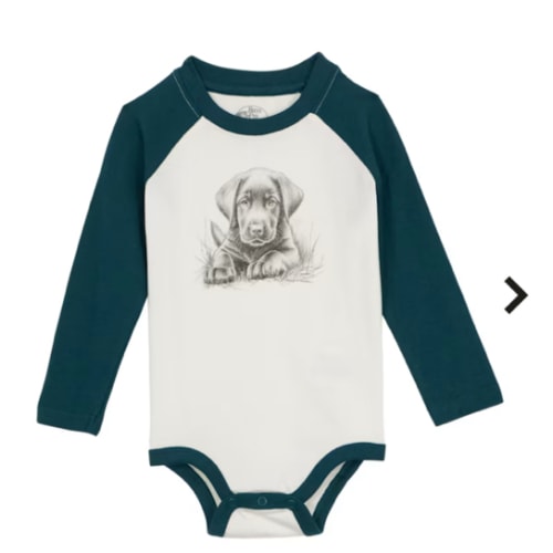 Bass Pro Shops Animal Graphic Raglan Long-Sleeve Bodysuit for Babies