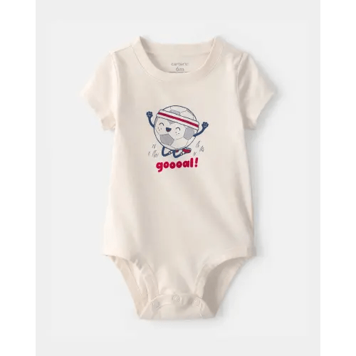 Baby Soccer Ball Graphic Bodysuit - Ivory | Carter's