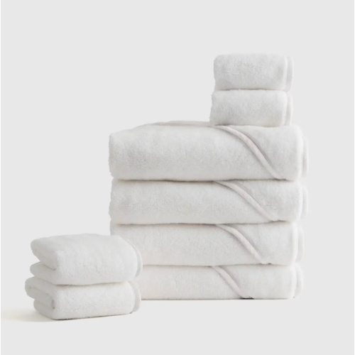 Organic Turkish Cotton Baby Bath Bundle 8-Pack in White