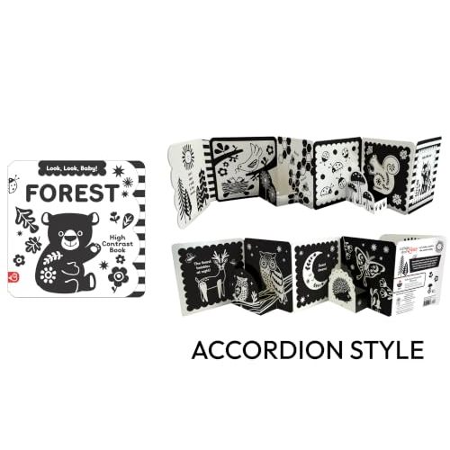 Look, Look, Baby! Forest: Black and White High Contrast Tummy Time Book for Newborns
