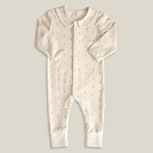 Cotton Babygrow - Blue Floral