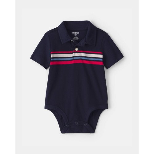Baby Boy Polo Bodysuit - Navy Blue - OshKosh B'gosh | Carter's