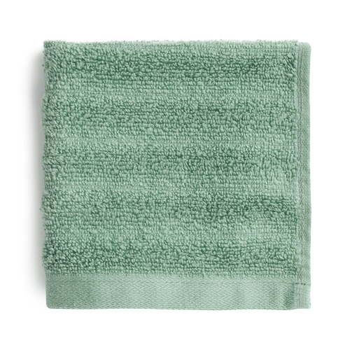 Mainstays Performance Cotton Washcloth, Super Soft Quick Dry Fade Resistant, Textured Green