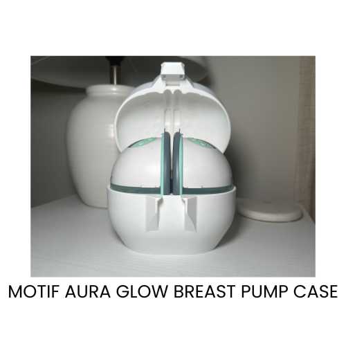 3D Printed Breast Pump Case: MOTIF AURA GLOW - Hands Free Pump Carrying Case