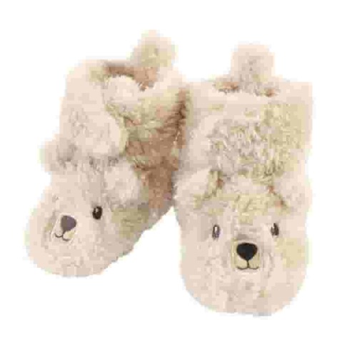 Hudson Baby Baby and Toddler Cozy Fleece Booties, Bear, 6-12 Months