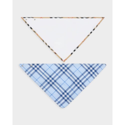 Kid's Check Cotton Two-Piece Bib Set