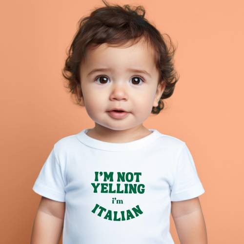 Funny Italian Baby Onesie® Italian Baby Shower Gift Mother's Day Gift I'm not yelling I'm Italian Kids Tee Italian Gift Nonna Christmas