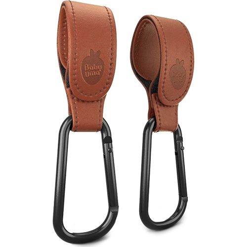 Stroller Hooks for Bags - Non-Slip, One-Hand Use | These universal stroller clips open one-handed, resist slipping, and each carabiner hook holds 11 lbs—a travel essential.