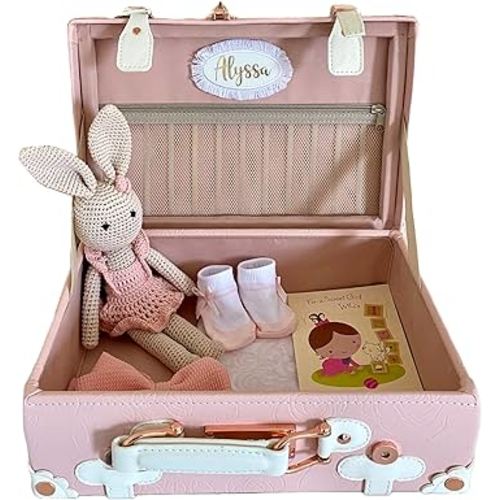 Personalized Baby Keepsake Box, Suitcase, Trunk, Memento Box by Daisy Fields. Handmade & Hand-crafted