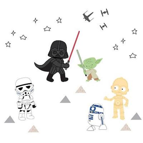 Lambs & Ivy Star Wars Classic Wall Decals - Yoda, Darth Vader, R2-d2, C-3po