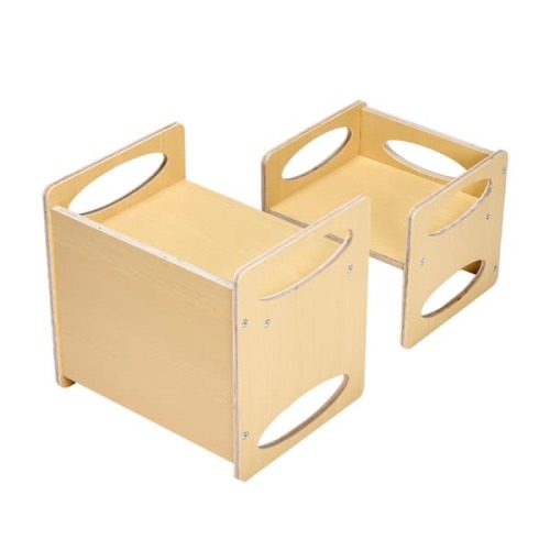 Montessori Weaning Table & Chair Set, Adjustable Height Wooden Toddler Set for Ages 1-5, Kids Activity Table for Reading